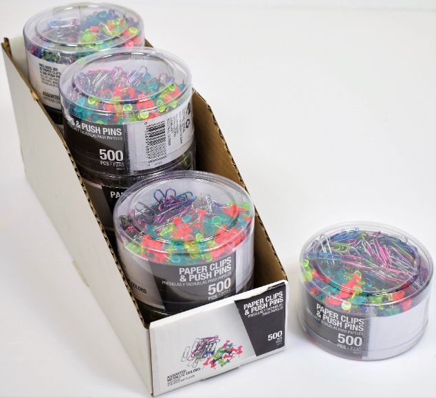 Paper Clips & Push Pins - Pack of 500